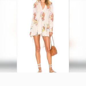 Free People Ivory Combo Floral Dress
